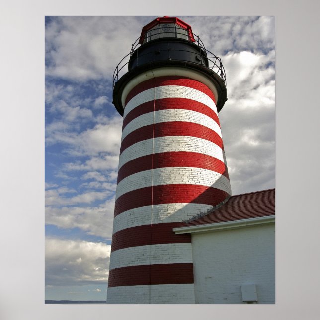 USA, Maine, Lubec. West Quoddy Head fyr Poster (Framsidan)