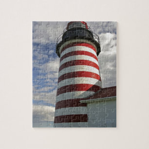 USA, Maine, Lubec. West Quoddy Head fyr Pussel