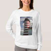 USA, Maine, Lubec. West Quoddy Head fyr