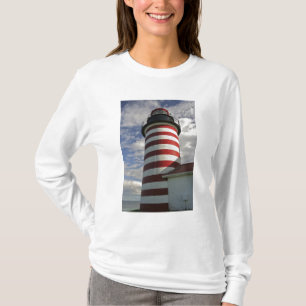 USA, Maine, Lubec. West Quoddy Head fyr Tee