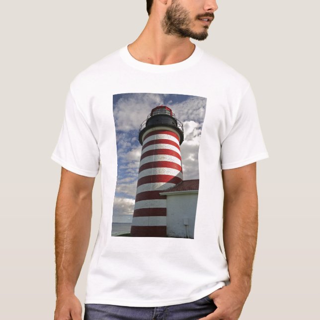 USA, Maine, Lubec. West Quoddy Head fyr Tröja (Framsida)
