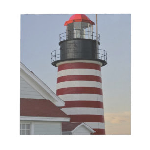 USA, Maine, Lubec. West Quoddy Head Lighthouse, Anteckningsblock