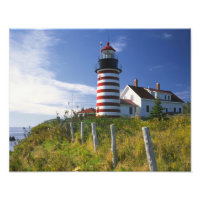 USA, Maine, Lubec. West Quoddy Head Lighthouse
