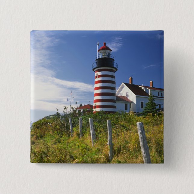 USA, Maine, Lubec. West Quoddy Head Lighthouse Knapp (Framsida)