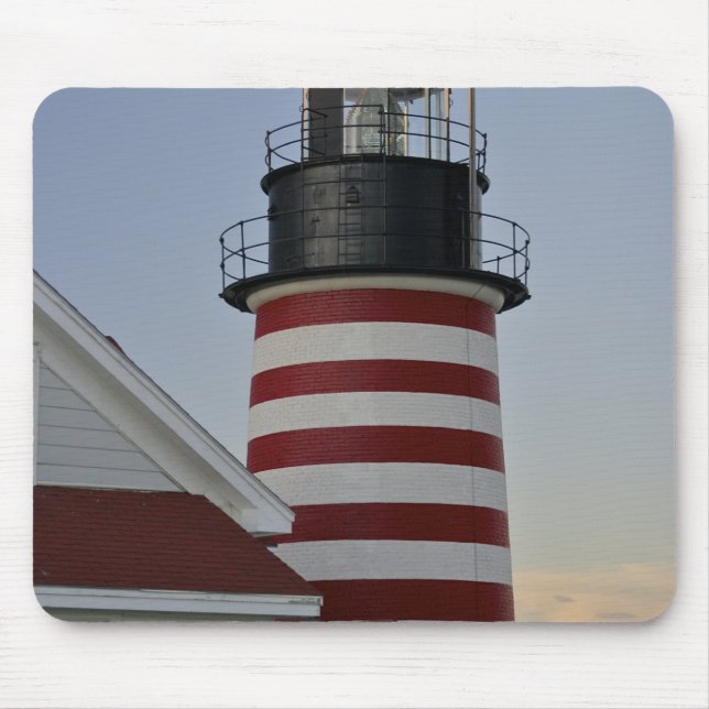 USA, Maine, Lubec. West Quoddy Head Lighthouse, Musmatta (Framsidan)