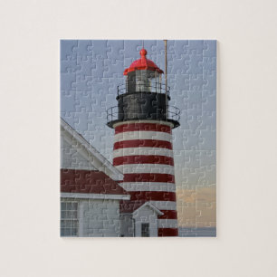 USA, Maine, Lubec. West Quoddy Head Lighthouse, Pussel