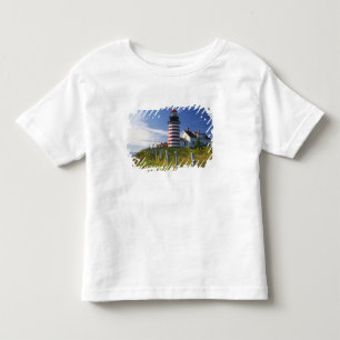 USA, Maine, Lubec. West Quoddy Head Lighthouse T-shirt