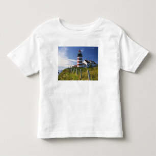 USA, Maine, Lubec. West Quoddy Head Lighthouse Tee Shirt