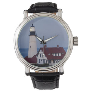 USA, Maine, Portland, Cape Elizabeth, fyr Armbandsur