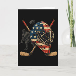 Usa Målvakts Hjälm Ishockey Tröja 4 Juli Present Kort
