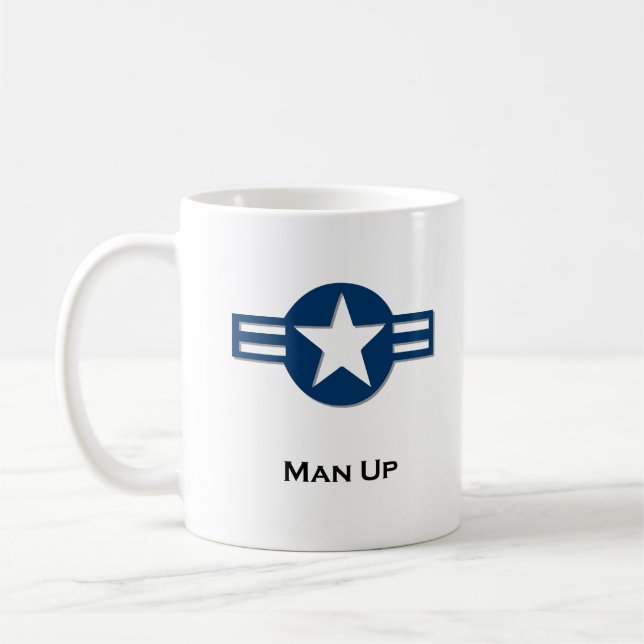 USA Man Up blue Kaffemugg (Vänster)