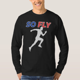 USA Manar Running Track Fält Team Amerikanska Flag T Shirt