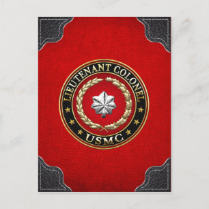 USA-marinsoldater: Lieutenant Colonel (USMC LtCol) Vykort