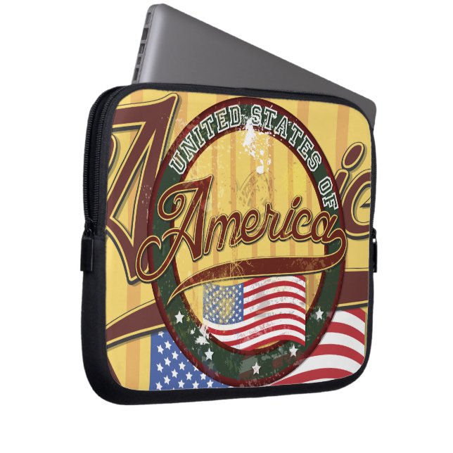 USA-märke Laptop Fodral (Framsidan Höger)