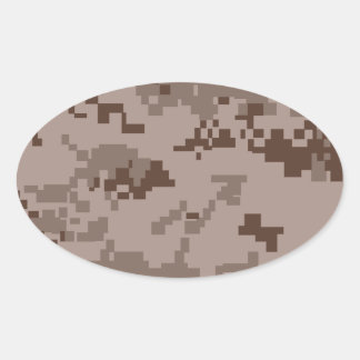 USA Marpat Desert Camouflage Ovalt Klistermärke