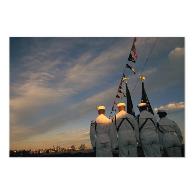 USA, Massachusettes, Boston. US Navy Färg Fototryck (Framsidan)