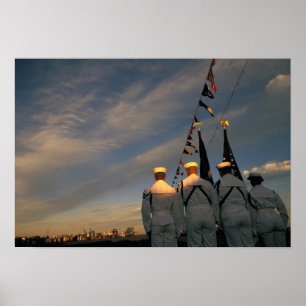 USA, Massachusettes, Boston. US Navy Färg Poster