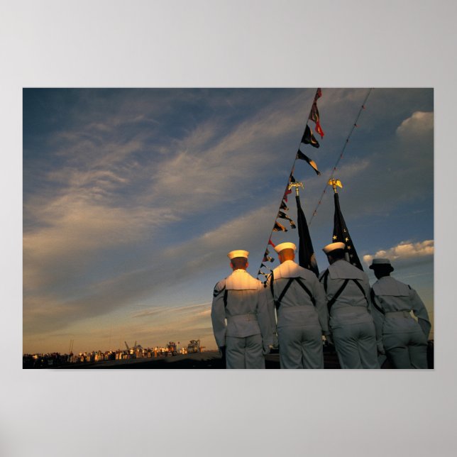 USA, Massachusettes, Boston. US Navy Färg Poster (Framsidan)