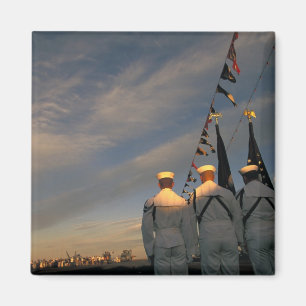 USA, Massachusettes, Boston. US Navy Färger Magnet