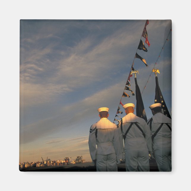 USA, Massachusettes, Boston. US Navy Färger Magnet (Framsidan)