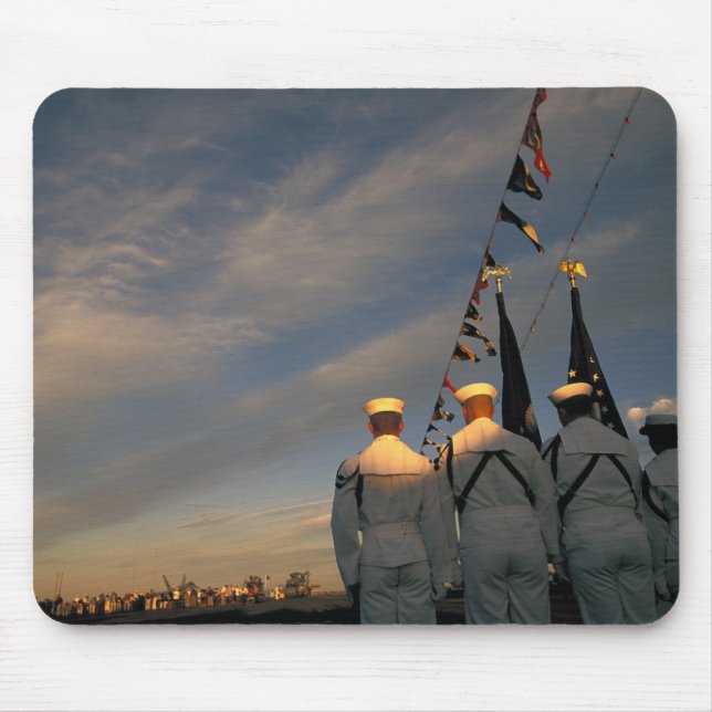 USA, Massachusettes, Boston. US Navy Färger Musmatta (Framsidan)