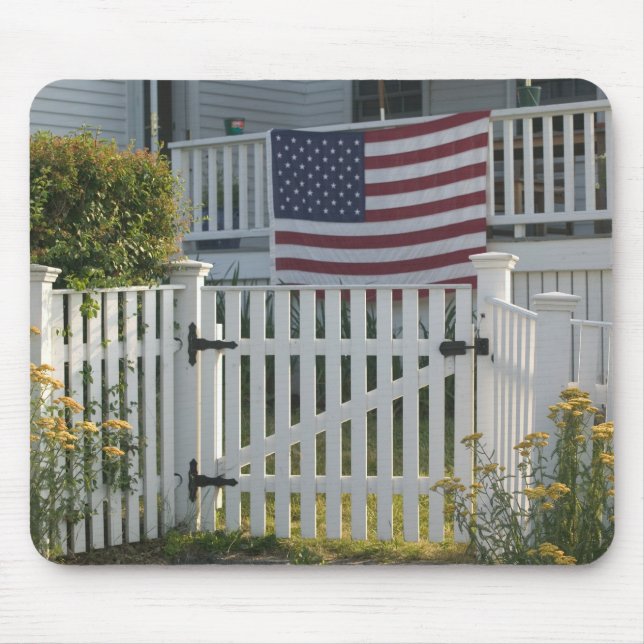 USA, Massachusettes, Gloucester: Patriotiskt stake Musmatta (Framsidan)