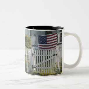 USA, Massachusettes, Gloucester: Patriotiskt stake Två-Tonad Mugg