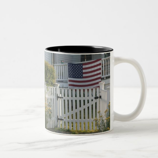 USA, Massachusettes, Gloucester: Patriotiskt stake Två-Tonad Mugg (Höger)
