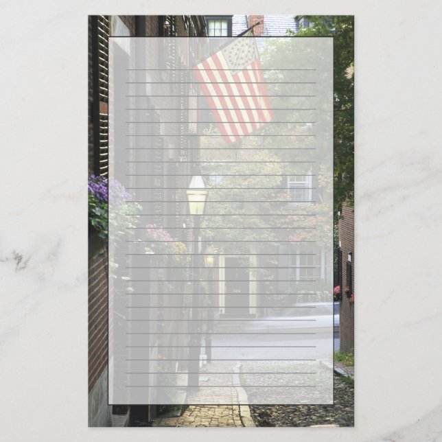 USA, Massachusetts, Boston, Beacon Hill. Brevpapper (Framsida)
