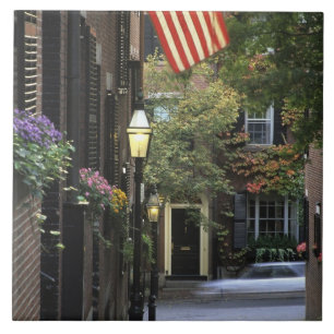 USA, Massachusetts, Boston, Beacon Hill. Kakelplatta