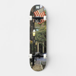 USA, Massachusetts, Boston, Beacon Hill. Mini Skateboard Bräda 18,5 Cm
