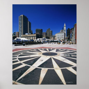 USA, Massachusetts, Boston, Boston harbor Poster