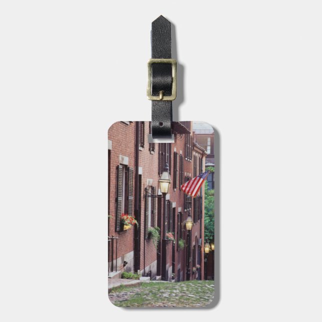 USA, Massachusetts, Boston, Hus längs Acorn Bagagebricka (Vertikal Framsida)