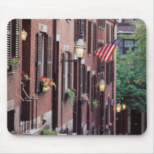 USA, Massachusetts, Boston, Hus längs Acorn Musmatta