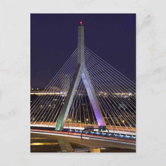 USA, Massachusetts, Boston. Leonard Zakim Vykort (Framsida)