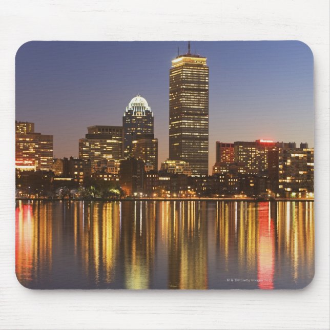 USA, Massachusetts, Boston Skyline vid skymt 2 Musmatta (Framsidan)