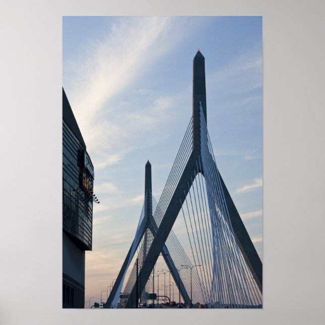 USA, Massachusetts, Boston. Zakim-bron. 2 Poster (Framsidan)
