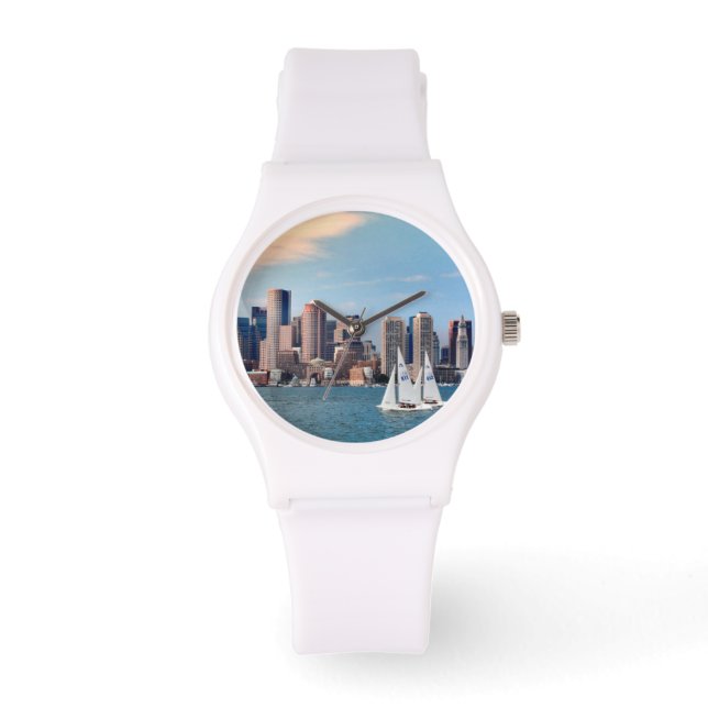 USA, Massachusetts. Bostons strandpromenad 3 Armbandsur (Framsida)