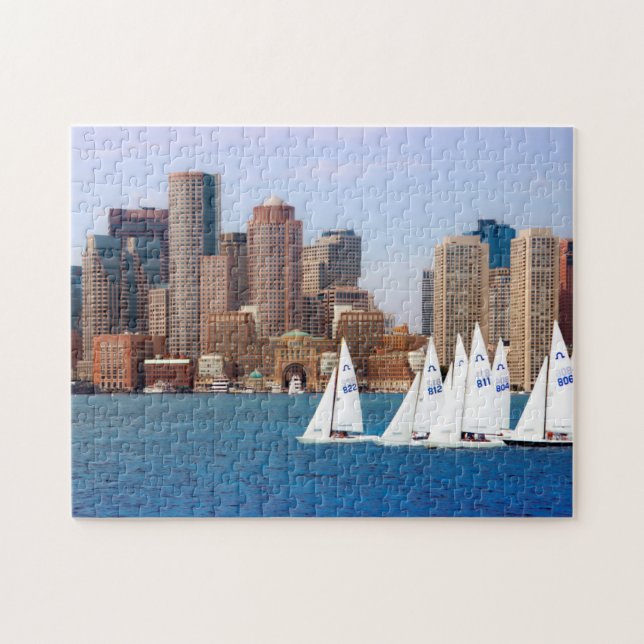 USA, Massachusetts. Bostons strandpromenad 4 Pussel (Horisontell)