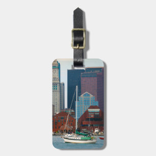USA, Massachusetts. Bostons strandpromenad panoram Bagagebricka