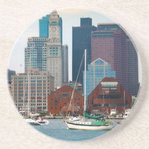 USA, Massachusetts. Bostons strandpromenad panoram Underlägg