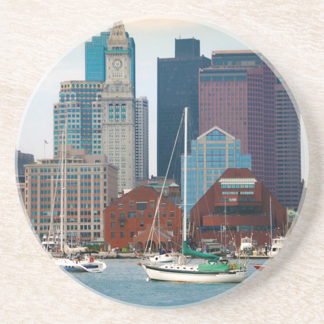 USA, Massachusetts. Bostons strandpromenad panoram Underlägg (Framsidan)