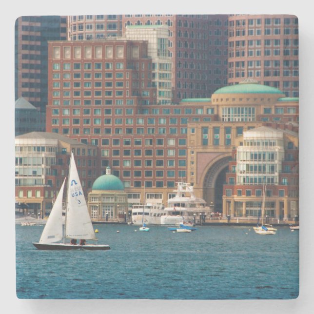 USA, Massachusetts. Bostons strandskyline 2 Stenunderlägg (Framsidan)