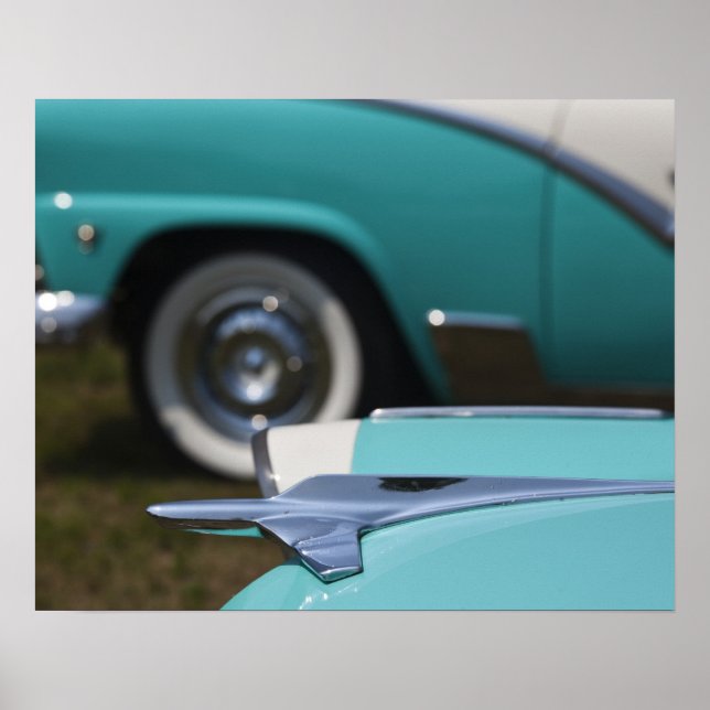 USA, Massachusetts, Gloucester. 1950-tal Ford Poster (Framsidan)