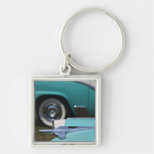 USA, Massachusetts, Gloucester. 1950-talets Ford Fyrkantig Silverfärgad Nyckelring