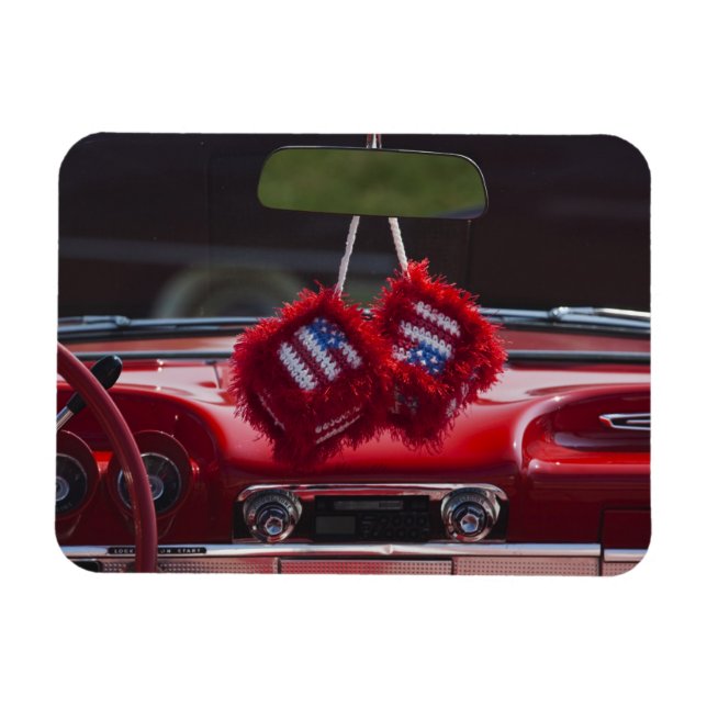 USA, Massachusetts, Gloucester. Luddiga tärningar  Magnet (Horisontell)