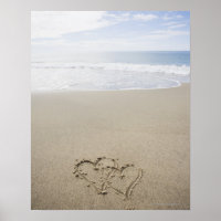 USA, Massachusetts, Hearts dragen på sandstrand 2