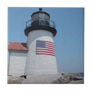 USA, Massachusetts, Nantucket. Brant Point Kakelplatta