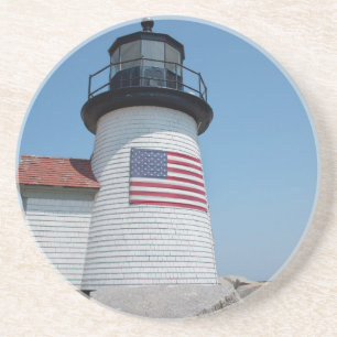 USA, Massachusetts, Nantucket. Brant Point Underlägg Sandsten
