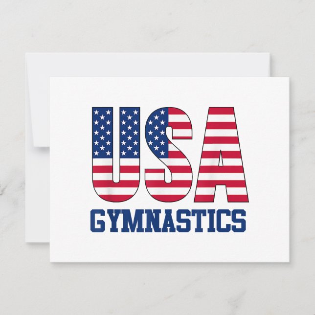 USA med American Flagga Gymnastics Sports (Framsida)